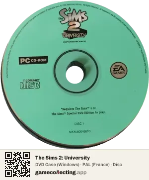 The Sims 2: University Computer, PAL disc