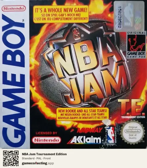 NBA Jam Tournament Edition Game Boy, PAL box front