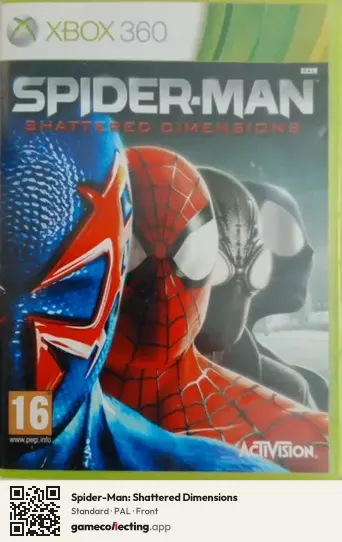 Spider-Man: Shattered Dimensions Xbox 360, PAL box front