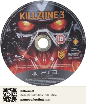 Killzone 3 PlayStation 3, PAL disc