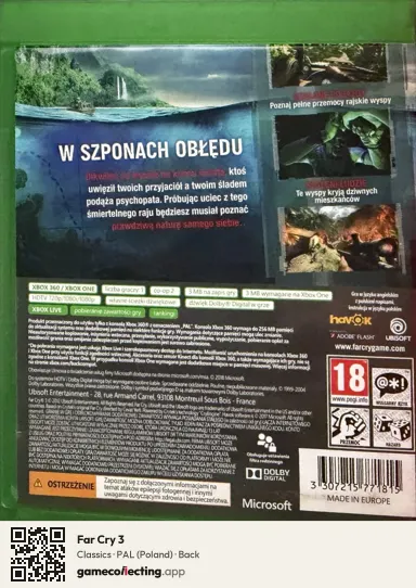 Far Cry 3 Xbox 360, Poland box back