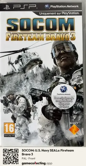 SOCOM: U.S. Navy SEALs: Fireteam Bravo 3 PlayStation Portable, PAL box front