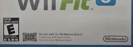 Wii Fit U, the ESRB box on its front