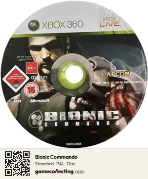 Bionic Commando Xbox 360, PAL disc