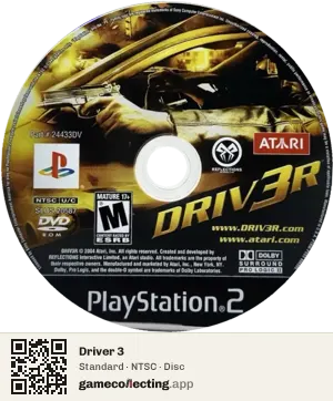Driver 3 PlayStation 2, NTSC disc