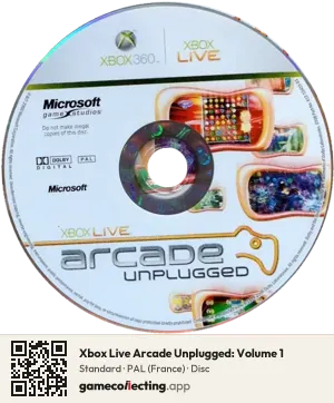 Xbox Live Arcade Unplugged: Volume 1 Xbox 360, PAL disc
