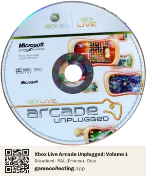 Xbox Live Arcade Unplugged: Volume 1 Xbox 360, PAL disc
