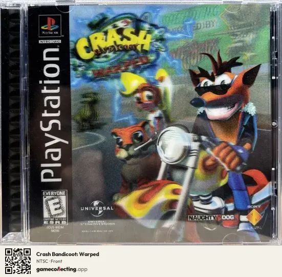 Crash Bandicoot: Warped PlayStation, NTSC box front