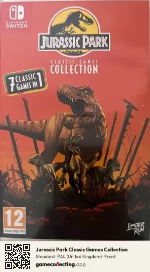 Jurassic Park Classic Games Collection Nintendo Switch, United Kingdom box front