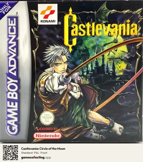 Castlevania: Circle of the Moon Game Boy Advance, PAL box front