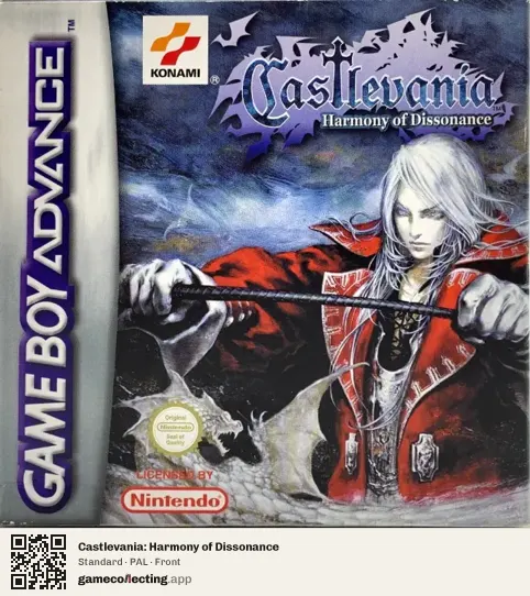 Castlevania: Harmony of Dissonance Game Boy Advance, PAL box front