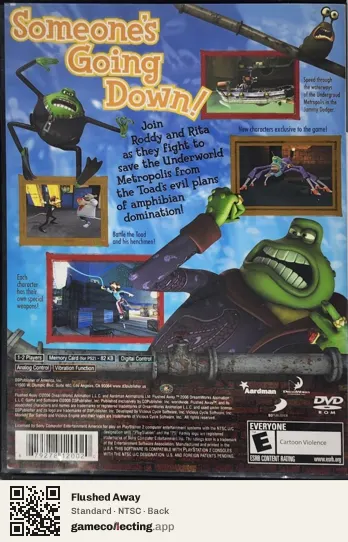 Flushed Away PlayStation 2, NTSC box back