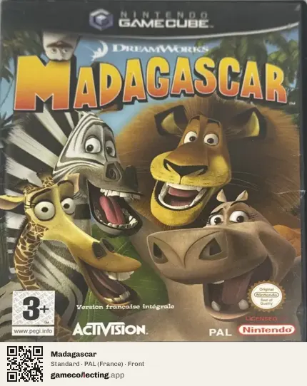 Madagascar Nintendo GameCube, France box front
