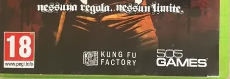 Supremacy MMA, the PEGI square on its front