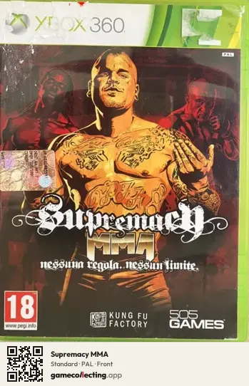 Supremacy MMA Xbox 360, PAL box front