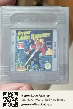 Hyper Lode Runner Game Boy, PAL cartridge label