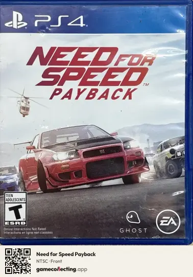 Need for Speed Payback PlayStation 4, NTSC box front