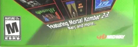 Midway Arcade Treasures 2, the ESRB box on its front