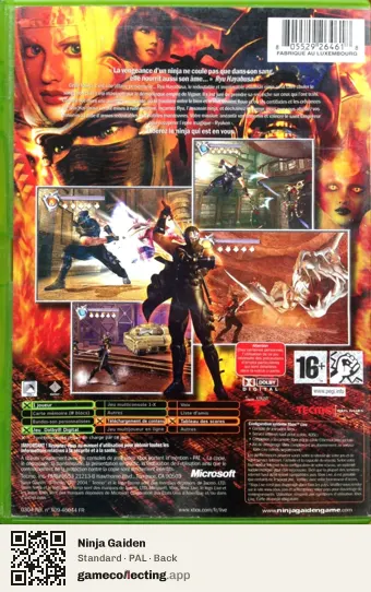 Ninja Gaiden Xbox, PAL box back