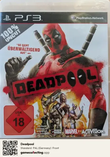 Deadpool PlayStation 3, Germany box front
