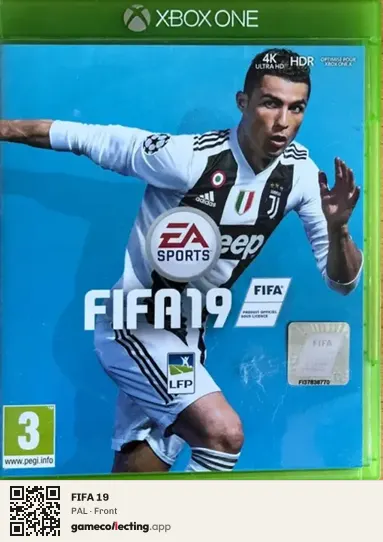 FIFA 19 Xbox One, PAL box front