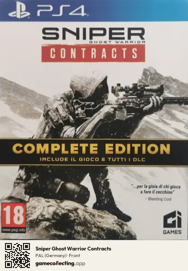 Sniper Ghost Warrior Contracts PlayStation 4, Germany box front