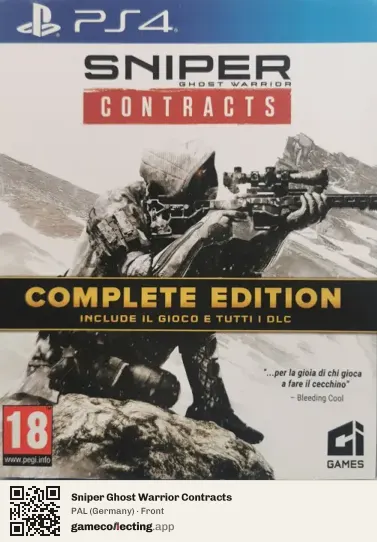 Sniper Ghost Warrior Contracts PlayStation 4, Germany box front