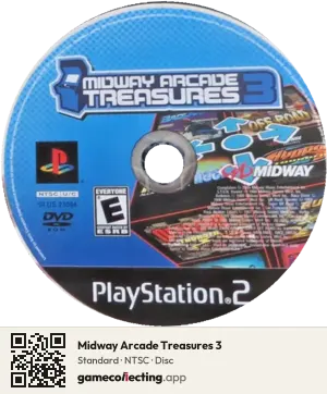 Midway Arcade Treasures 3 PlayStation 2, NTSC disc