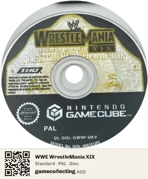WWE WrestleMania XIX Nintendo GameCube, PAL disc