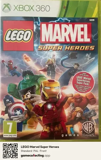 LEGO Marvel Super Heroes Xbox 360, PAL box front