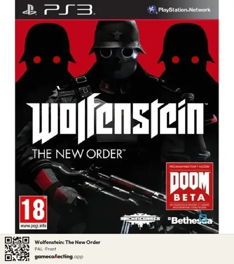 Wolfenstein: The New Order PlayStation 3, PAL box front