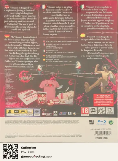 Catherine PlayStation 3, PAL box back