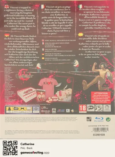 Catherine PlayStation 3, PAL box back