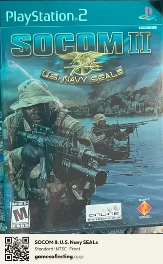 SOCOM II: U.S. Navy SEALs PlayStation 2, NTSC box front
