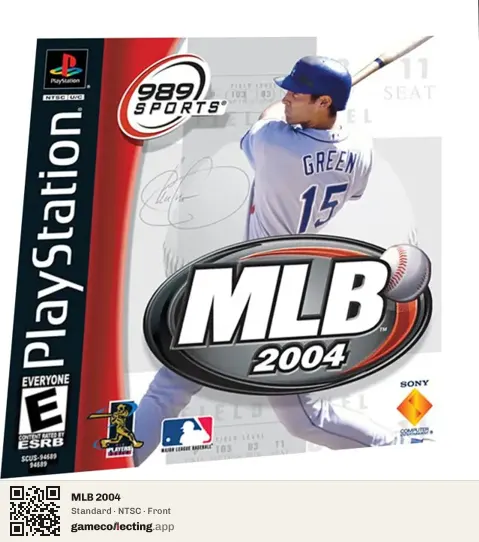 MLB 2004 PlayStation, NTSC box front
