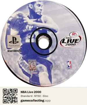 NBA Live 2000 PlayStation, NTSC disc