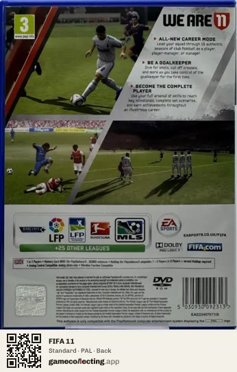 FIFA 11 PlayStation 2, PAL box back