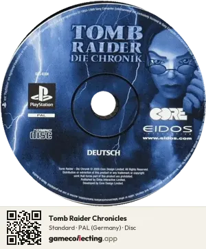Tomb Raider Chronicles PlayStation, PAL disc