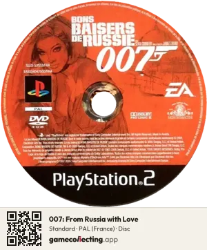 007: From Russia with Love PlayStation 2, PAL disc