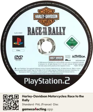 Harley-Davidson Motorcycles: Race to the Rally PlayStation 2, PAL disc
