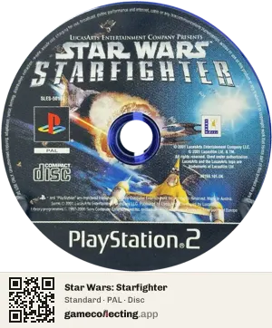 Star Wars: Starfighter PlayStation 2, PAL disc