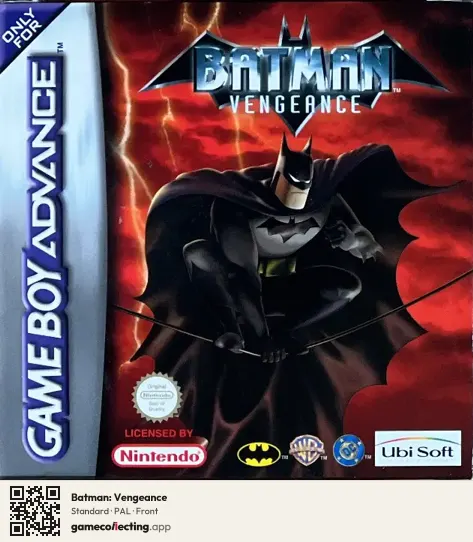 Batman: Vengeance Game Boy Advance, PAL box front