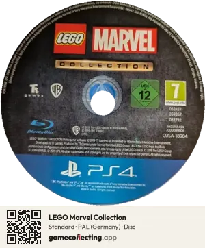 LEGO Marvel Collection PlayStation 4, PAL disc
