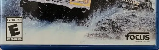 SnowRunner, the ESRB box on its front
