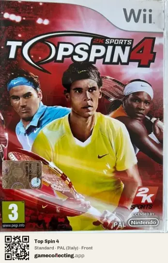 Top Spin 4 Nintendo Wii, Italy box front