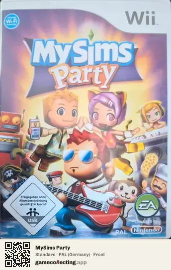 MySims Party Nintendo Wii, Germany box front