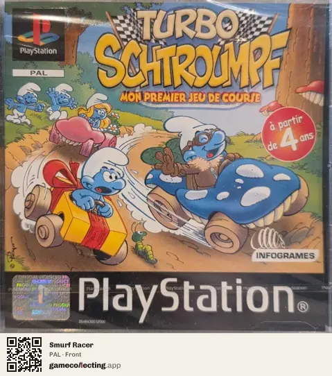 Smurf Racer PlayStation, PAL box front