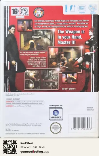 Red Steel Nintendo Wii, PAL box back