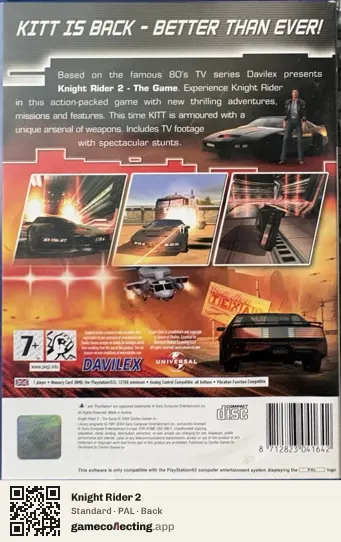 Knight Rider 2 PlayStation 2, PAL box back