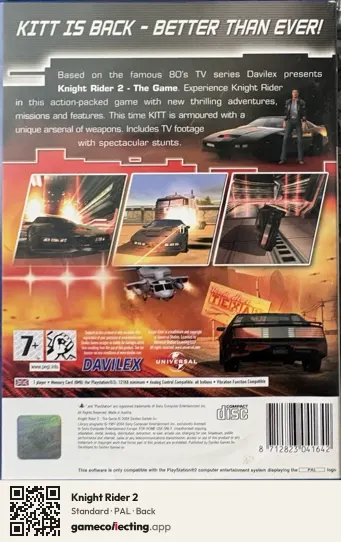 Knight Rider 2 PlayStation 2, PAL box back